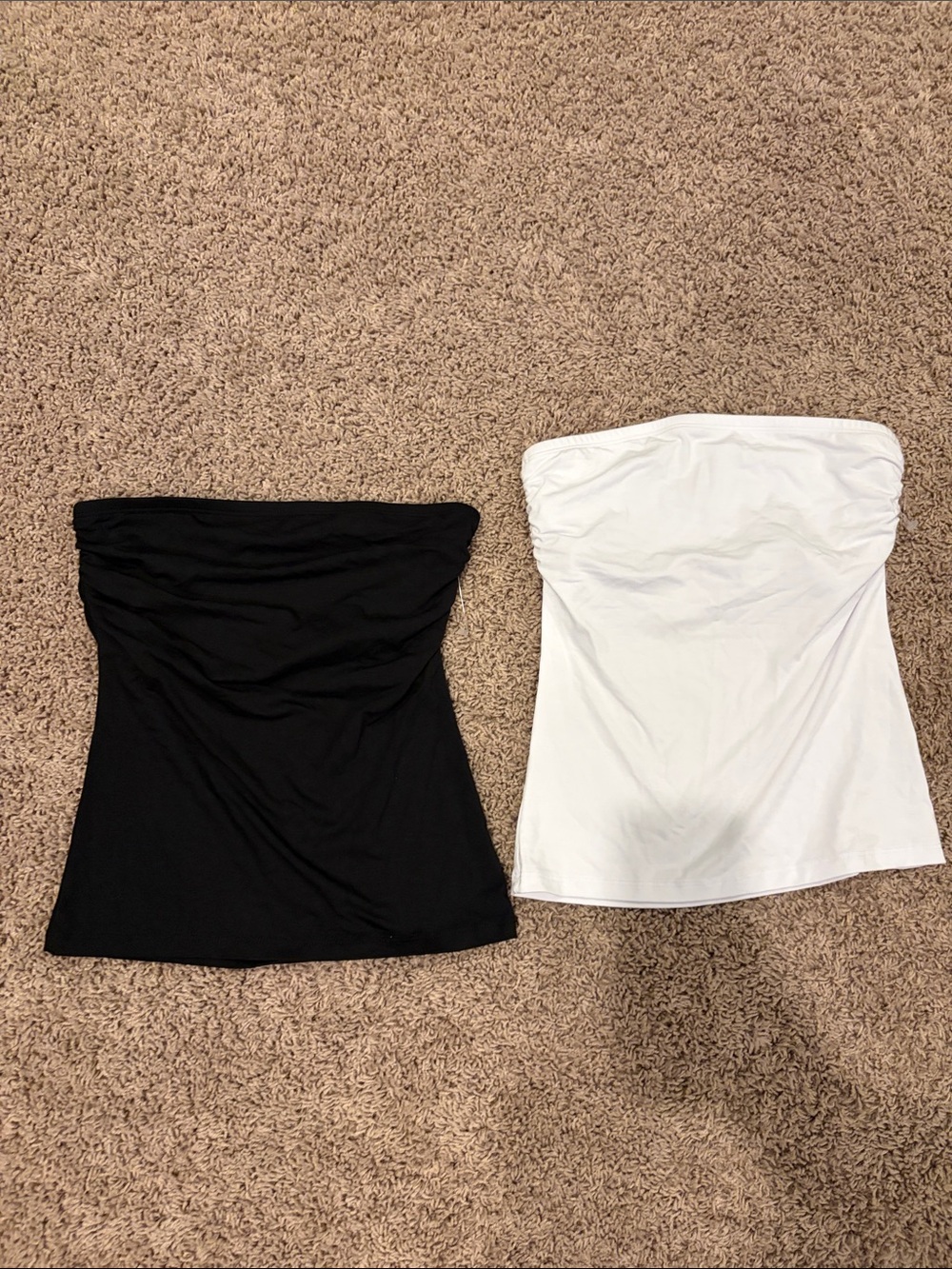 Pack of 2 Strapless Tube Tops — Black & White